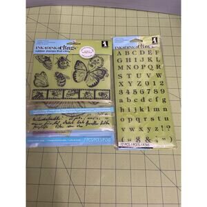 Inkadinka Clings Rubber Stamps Alphabet Numbers Insect Set Of 2 Packs